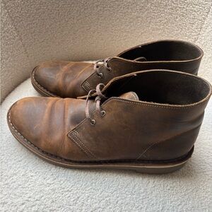 Clarks Brown Leather Chukka Boots